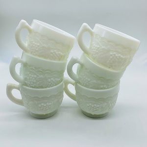 Fenton Milk Glass Tea Cups